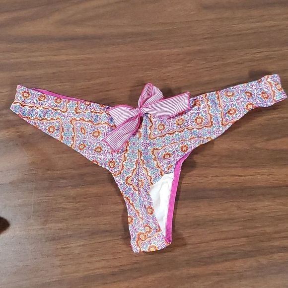 NEW Intimissimi Silk Blend Keyhole with Ribbon Tie Thong Panties Panty Underwear - Picture 3 of 7